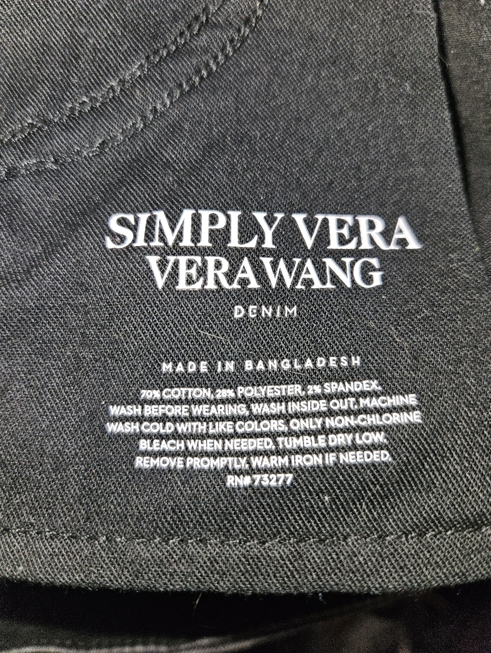 Simply Vera Vera Wang Womans Black Skinny Jeans Size 16 - Picture 15 of 15